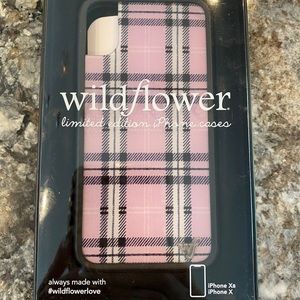 Wildflower Phone Case IPhone X Xs Lavender Plaid
